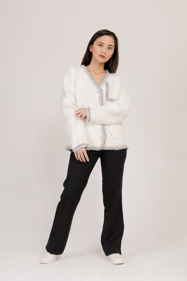 Dahlia Button-down Knit Sweater Blazer
