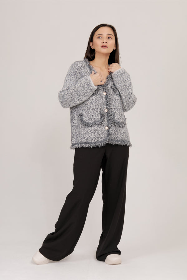 Natalia Button-down Knit Sweater Blazer